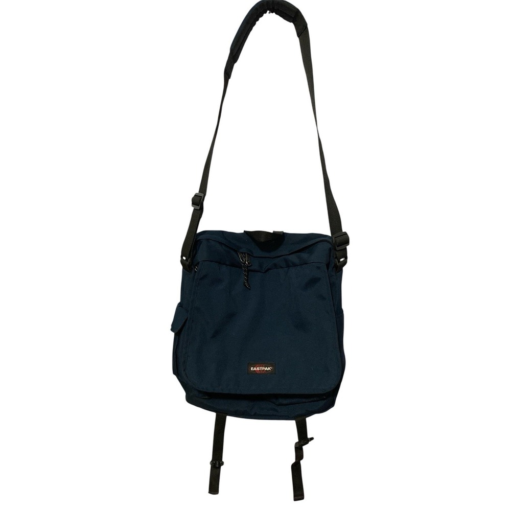 Eastpak Y2K Vintage Shoulder Bag Messenger Waterproof Navy Blue USA Crossbody